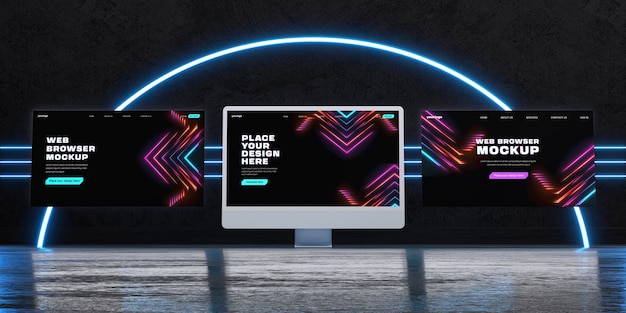 Mockup-Design für die Website-Präsentation