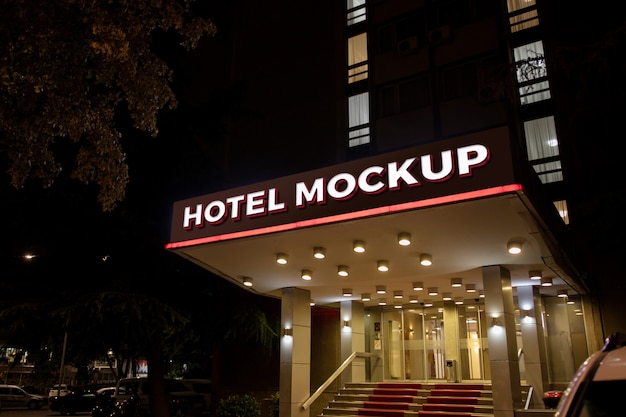 Mockup-Design für Hotelschilder