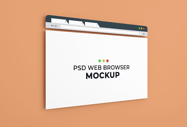 Mockup-design für internetbrowser-seiten