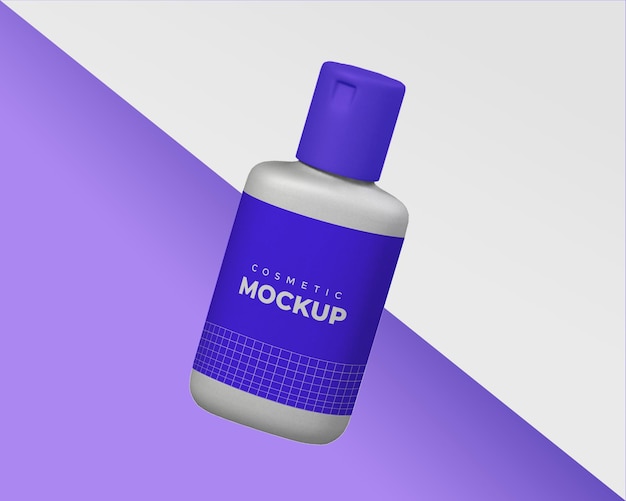 Mockup-Design für Kosmetikflaschen