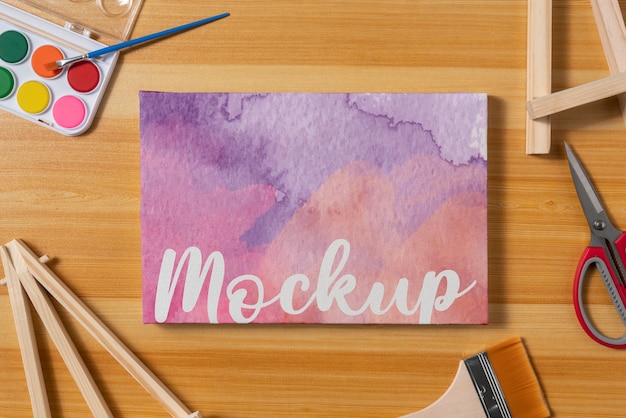 PSD mockup-design für kunstworkshops