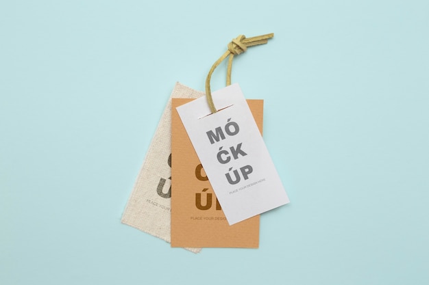 Mockup-Design für Öko-Papieretiketten