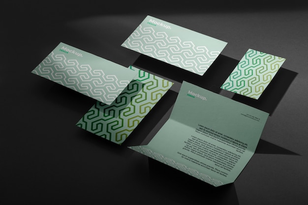Mockup-Design für optischen Briefpapierdruck