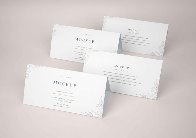 Mockup-Design für Papiertischzelte