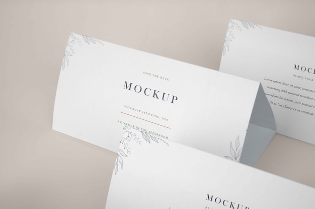 Mockup-design für papiertischzelte