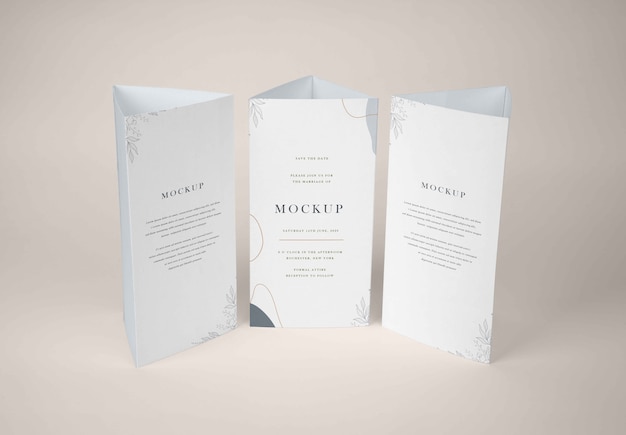 Mockup-Design für Papiertischzelte