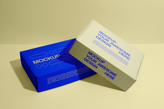 Mockup-Design für Schachtelverpackungen
