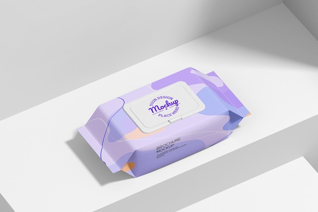 Mockup-design für tissue-verpackungen