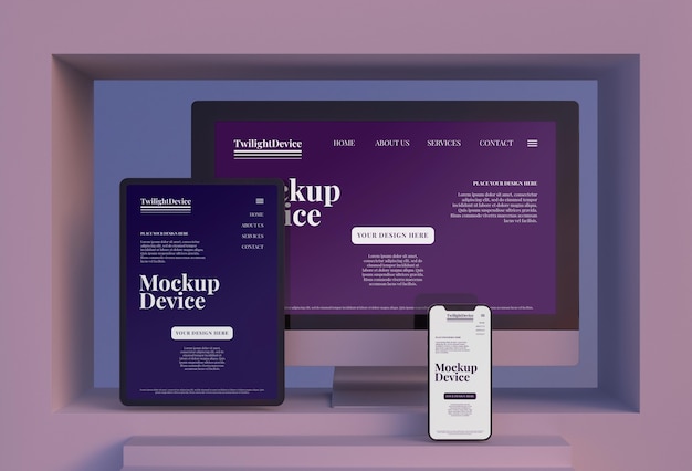 Mockup-Design für Twilight-Geräte