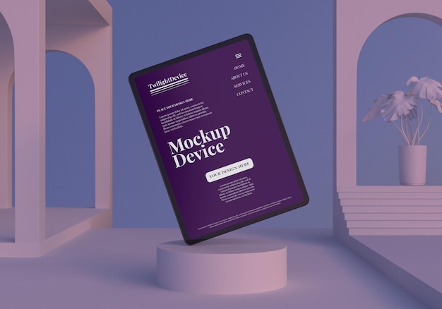 PSD mockup-design für twilight-geräte