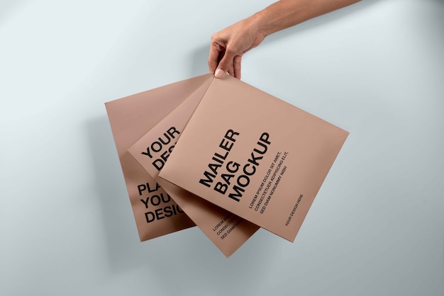 Mockup-Design für Versandtaschen