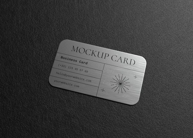 Mockup-design für visitenkarten aus metall