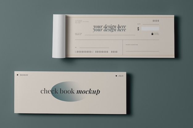 Mockup-design für zahlungsschecks