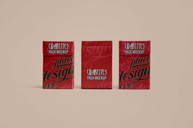 Mockup-Design für Zigarettenverpackungen