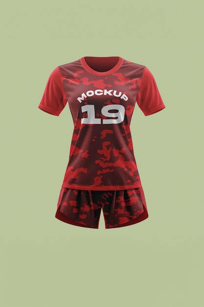 Mockup-Design von Fußballuniformen