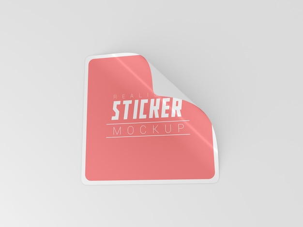 Mockup di adesivi quadrati