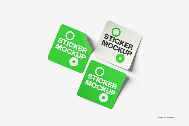 Mockup di adesivo