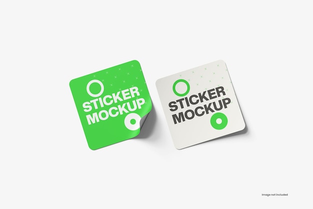 Mockup di adesivo