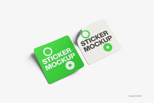 Mockup di adesivo