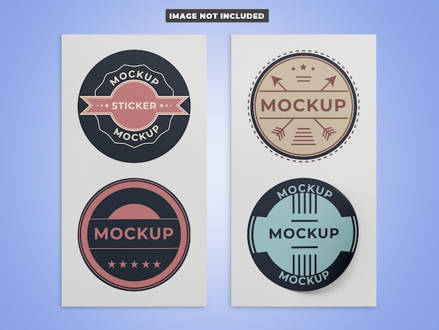 Mockup di adesivo