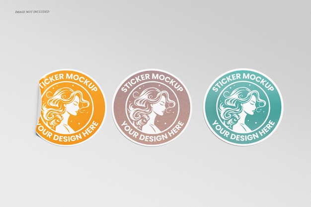 Mockup di adesivo