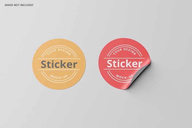 Mockup di adesivo