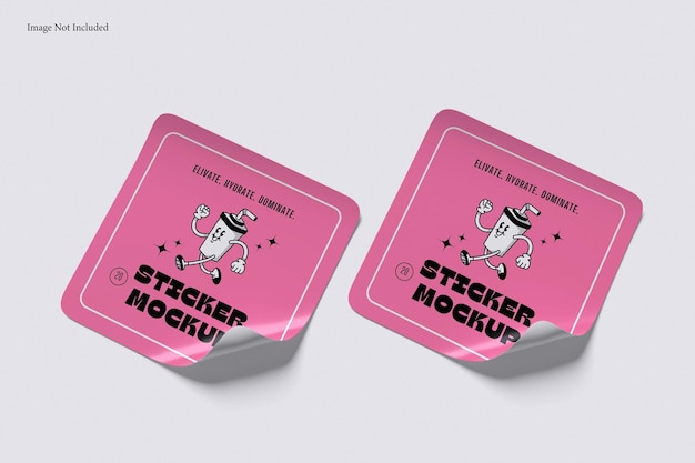 Mockup di adesivo