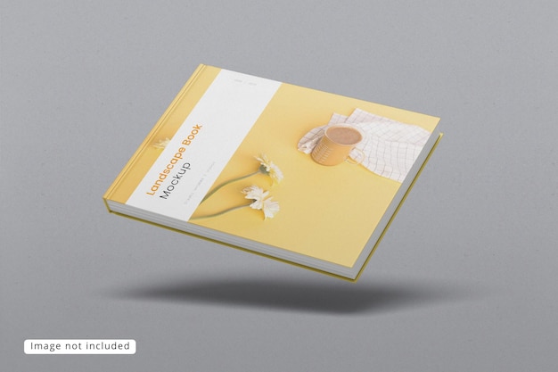 Mockup di album di libri di paesaggi