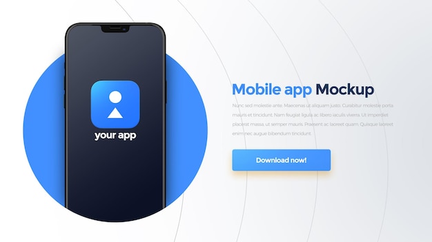 Mockup di app per dispositivi mobili