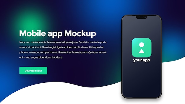 Mockup di app per dispositivi mobili