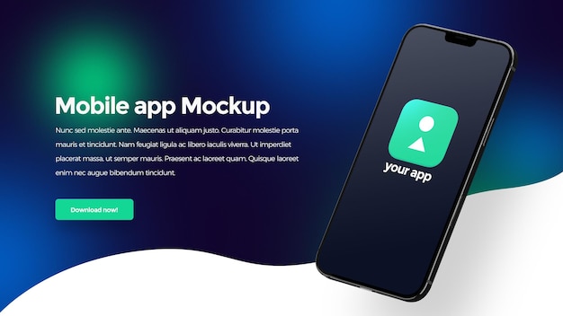 Mockup di app per dispositivi mobili