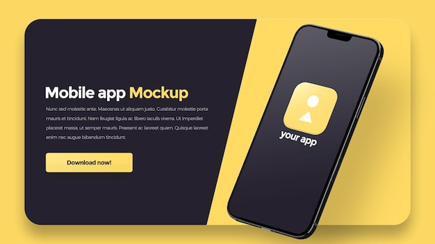 Mockup di app per dispositivi mobili