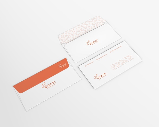 Mockup di articoli di cancelleria per le filiali