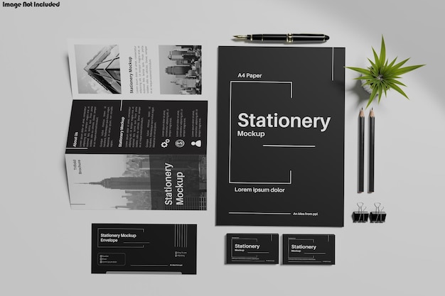 Mockup di articoli di cancelleria