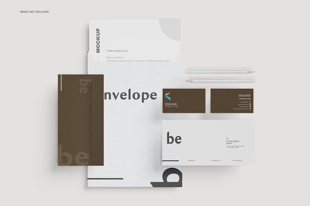 Mockup di articoli di cancelleria