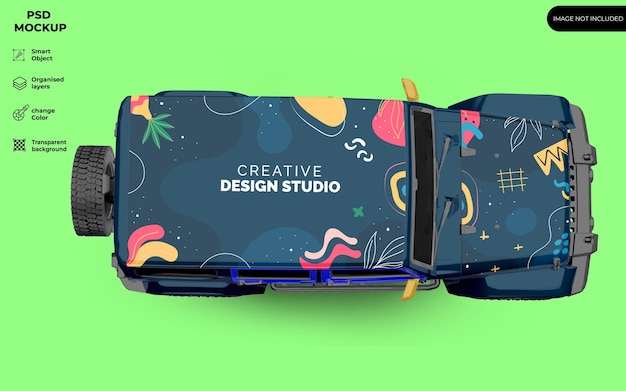 mockup di auto avvolgente