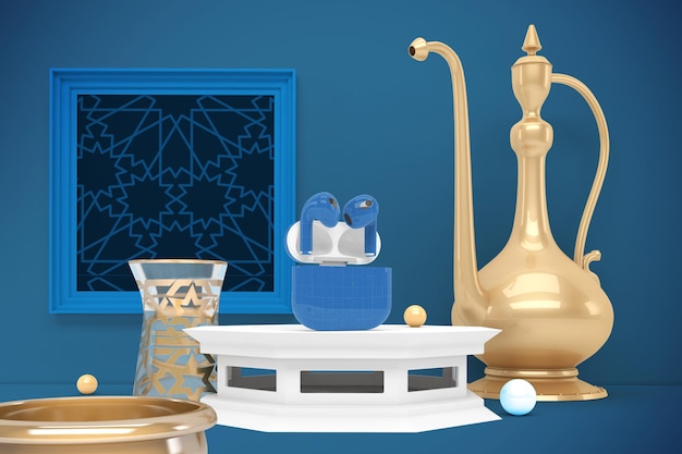 Mockup di baccelli del Ramadan
