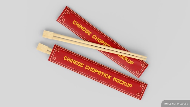 Mockup di bacchette di bambù asiatico