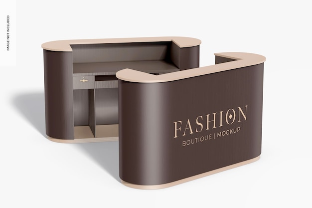 Mockup di banconi reception per boutique