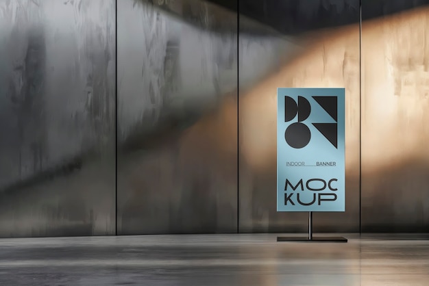 Mockup di banner da interno