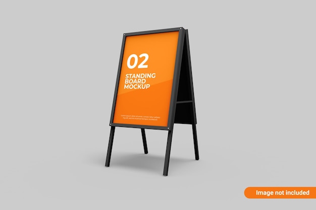 Mockup di banner di bordo in piedi