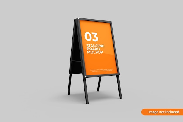 Mockup di banner di bordo in piedi