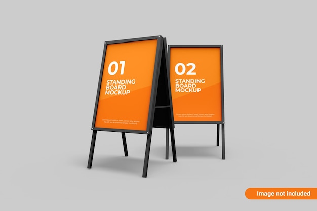 Mockup di banner di bordo in piedi