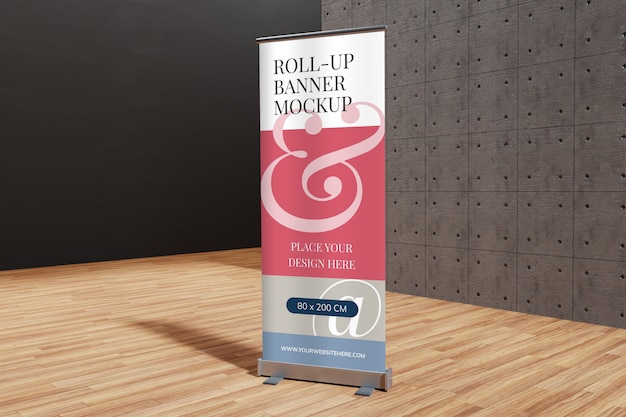 Mockup di banner in piedi roll-up