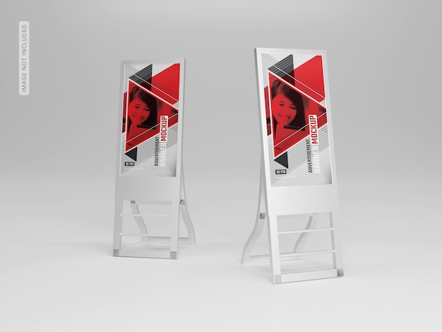 Mockup di banner per stand pubblicitari