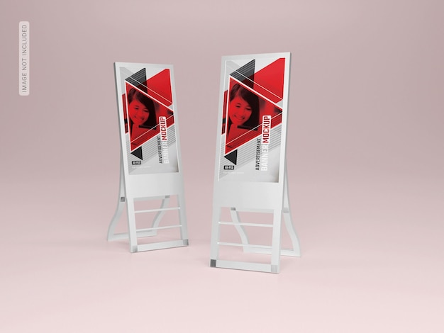 Mockup di banner per stand pubblicitari