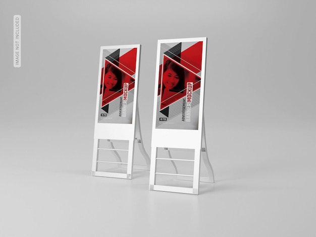 Mockup di banner per stand pubblicitario