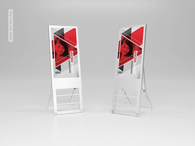 Mockup di banner per stand pubblicitario