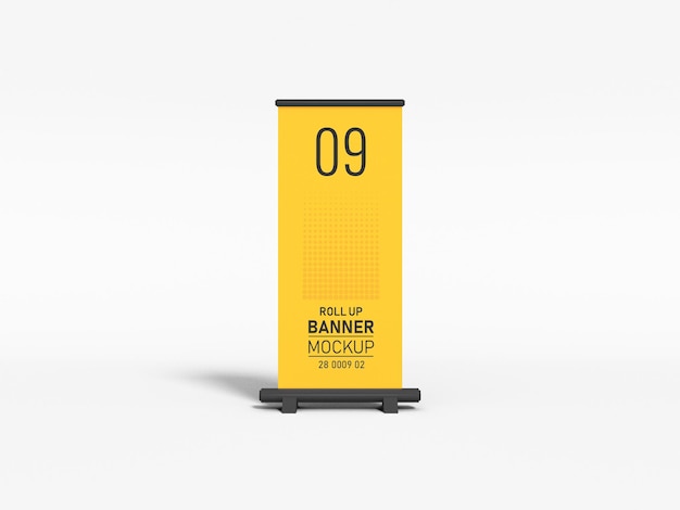 Mockup di banner roll up pubblicitario