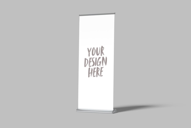 Mockup di banner rotolabile retrattile